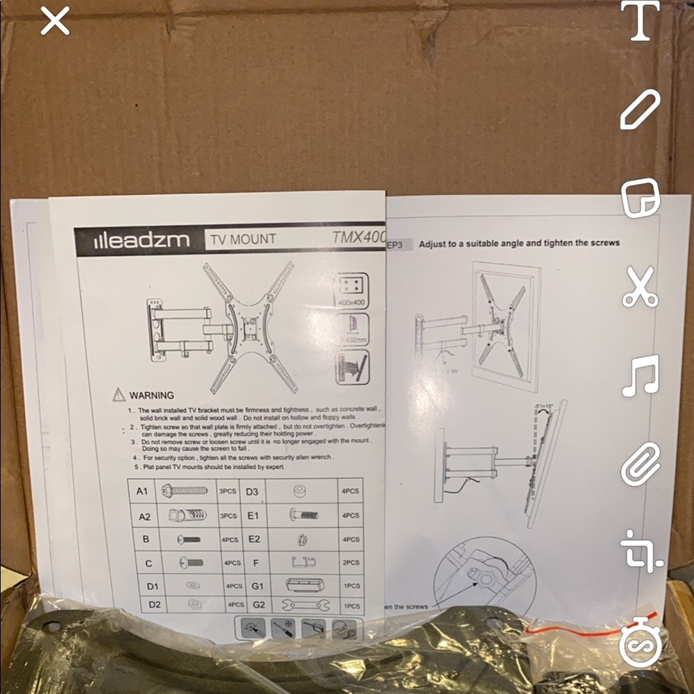 Full Motion Rotatable Wall Mount Stand